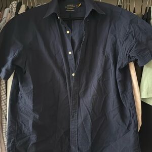 Ralph Lauren Men’s casual button down short sleeve Linen shirt